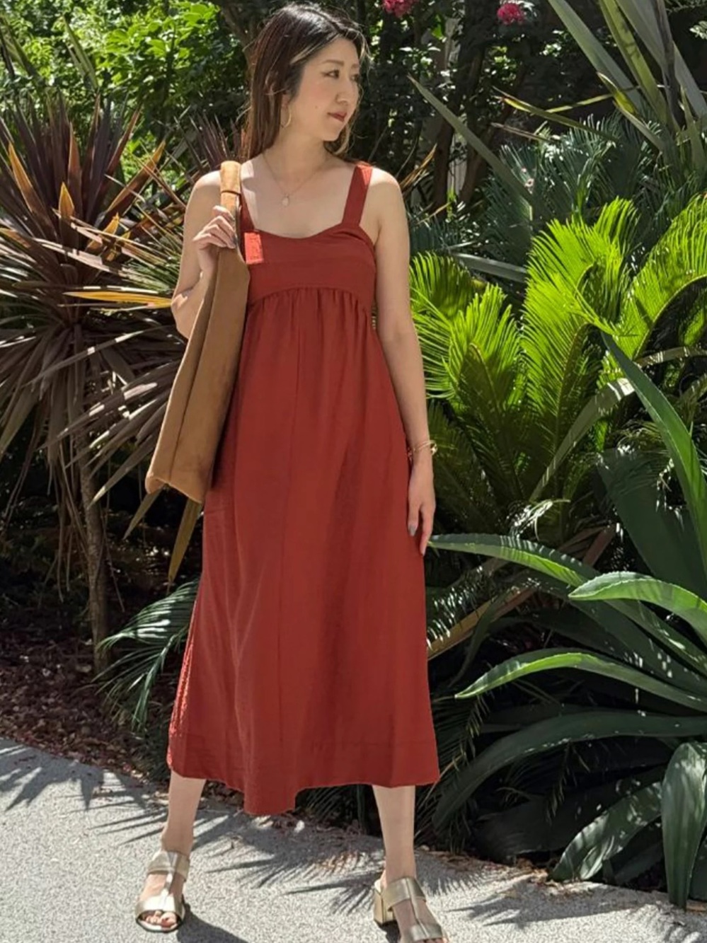 NWT Banana Republic Gathered Empire-Waist Midi Dress Sz M - Picture 2 of 11